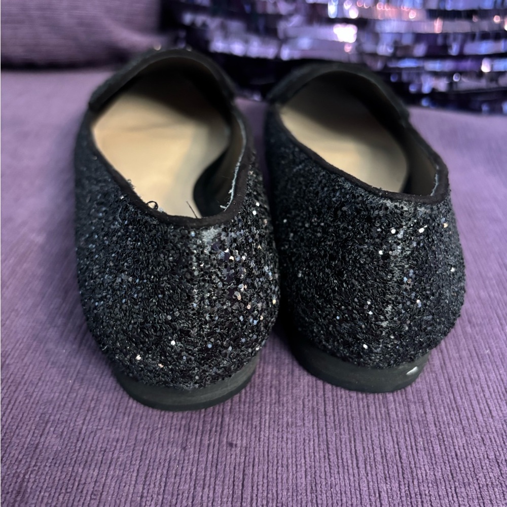 Kelly & Katie Black Glitter Flats with Pointed Toe Size 7.5 NWOT‎ - Picture 10 of 13